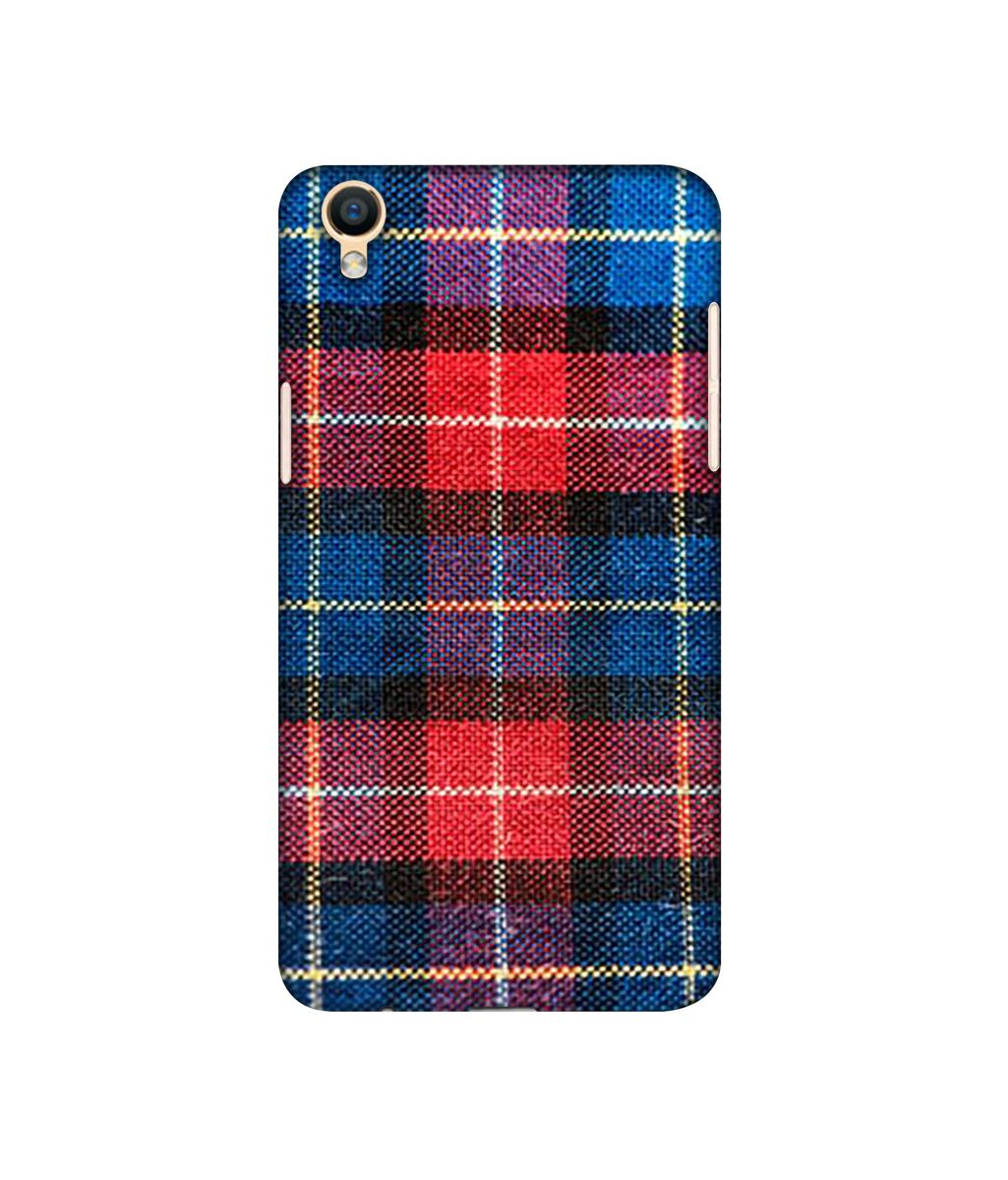 Amazon Brand - Solimo Designer Check Cloth 3D Printed Hard Back Case Mobile Cover for Oppo F1 Plus