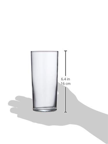 AmazonBasics Ridgecrest Coolers Glass Drinkware Set, 15.5-Ounce, Set of 6