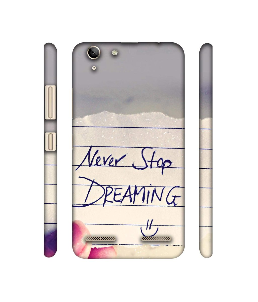 Amazon Brand - Solimo Designer Never Stop Dreaming 3D Printed Hard Back Case Mobile Cover for Lenovo Vibe K5 Plus