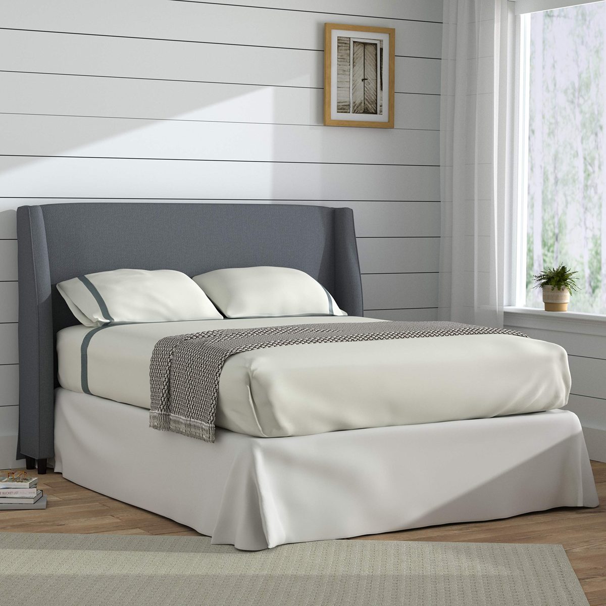 Stone & Beam Glenwilde Queen Headboard, 75"W, Lagoon