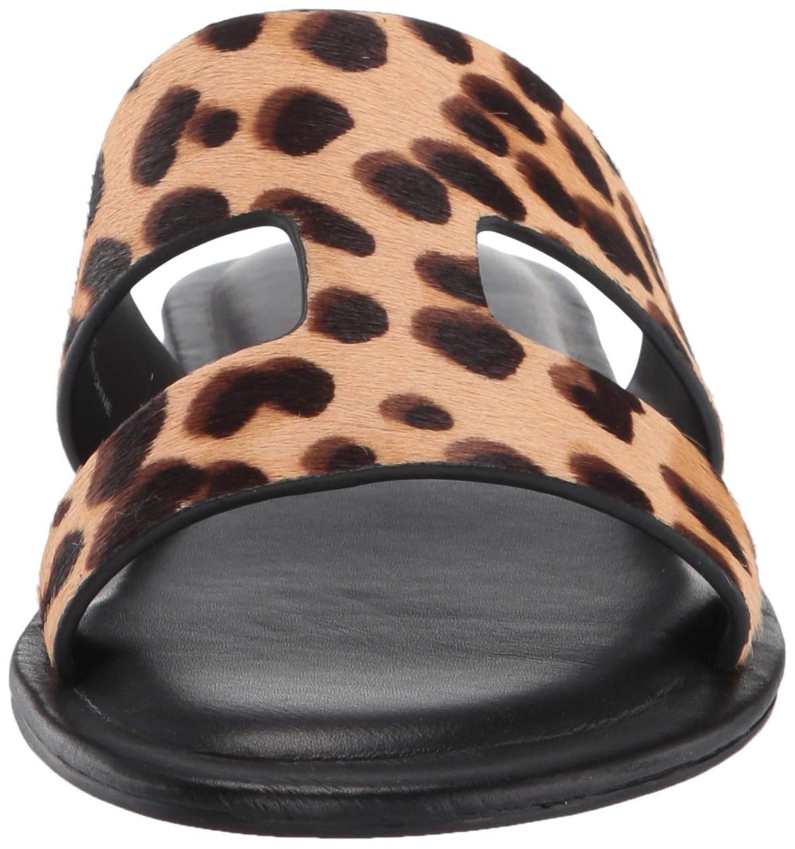 Amazon Brand - 206 Collective Women's Sabor Flat Sandal, Leopard Calf Hair, 12 B US