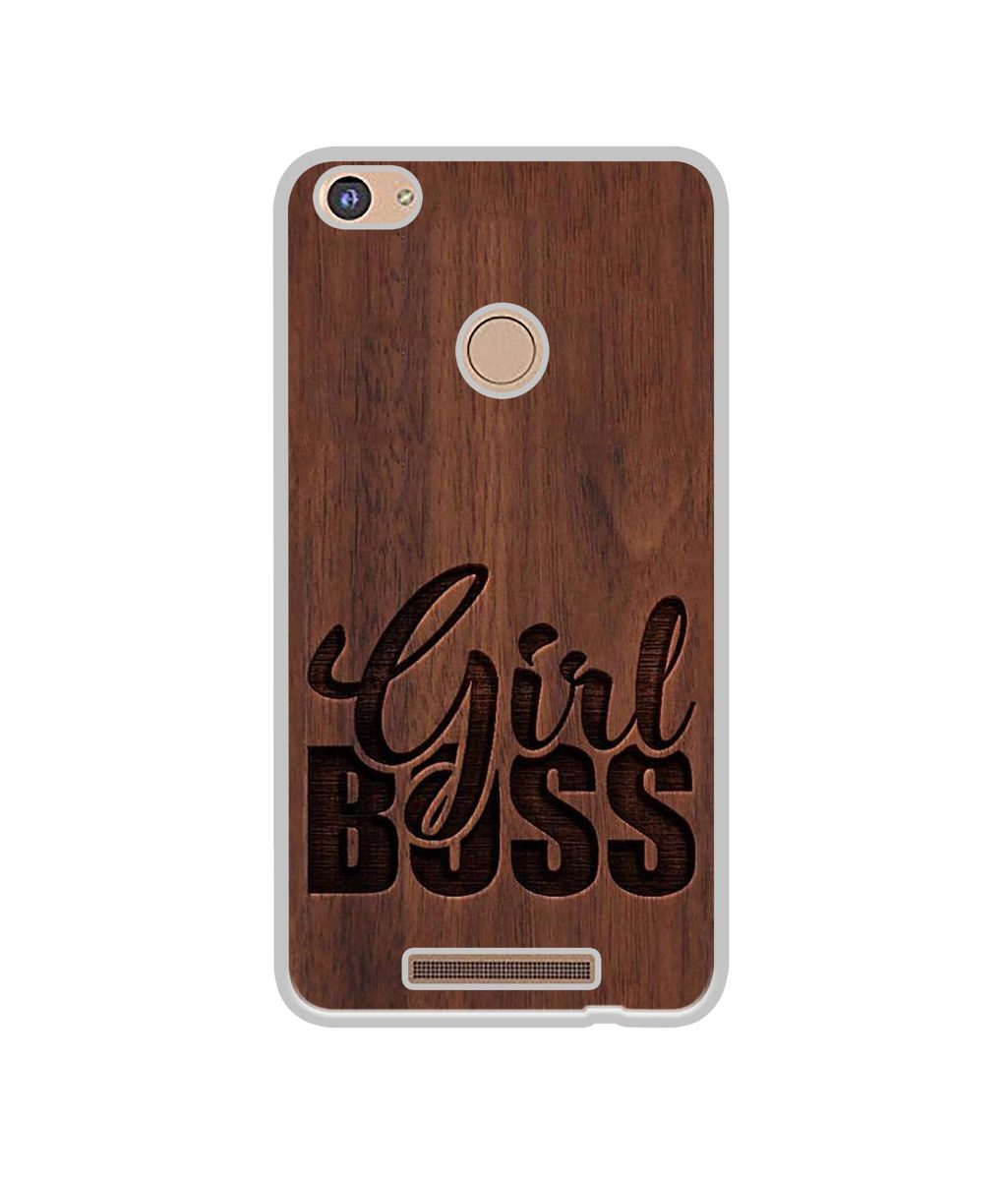 Amazon Brand - Solimo Designer Girl Boss On Wood UV Printed Soft Back Case Mobile Cover for Comio P1 4G