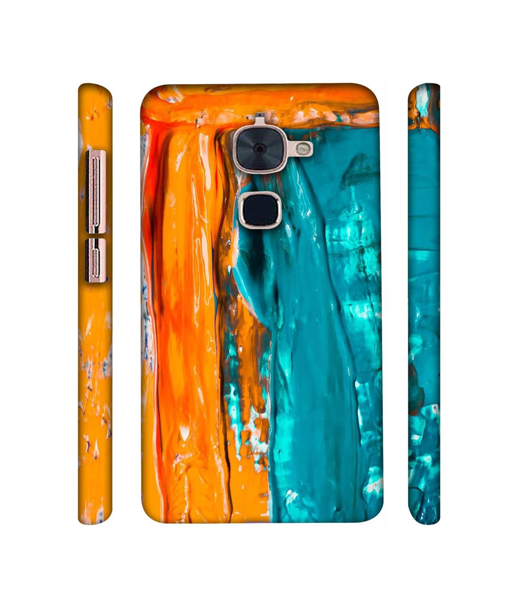 Amazon Brand - Solimo Designer Gold Yellow and Sky Blue Paint 3D Printed Hard Back Case Mobile Cover for LeTV Le 2