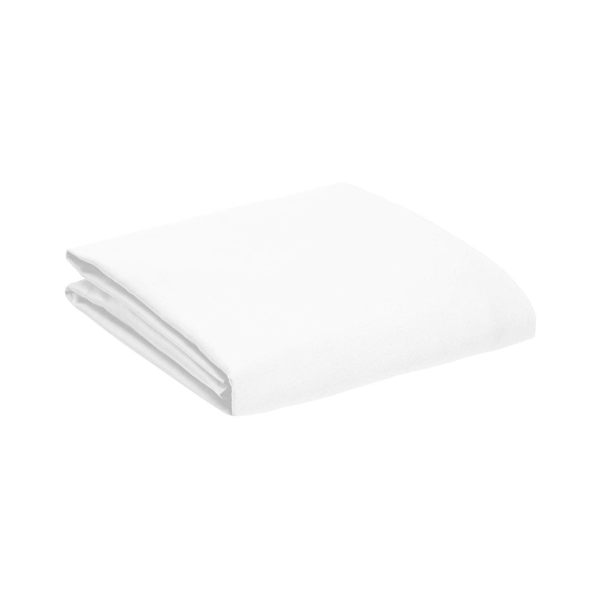 AmazonBasics Sateen Fitted Sheet, 135 x 190 cm, White