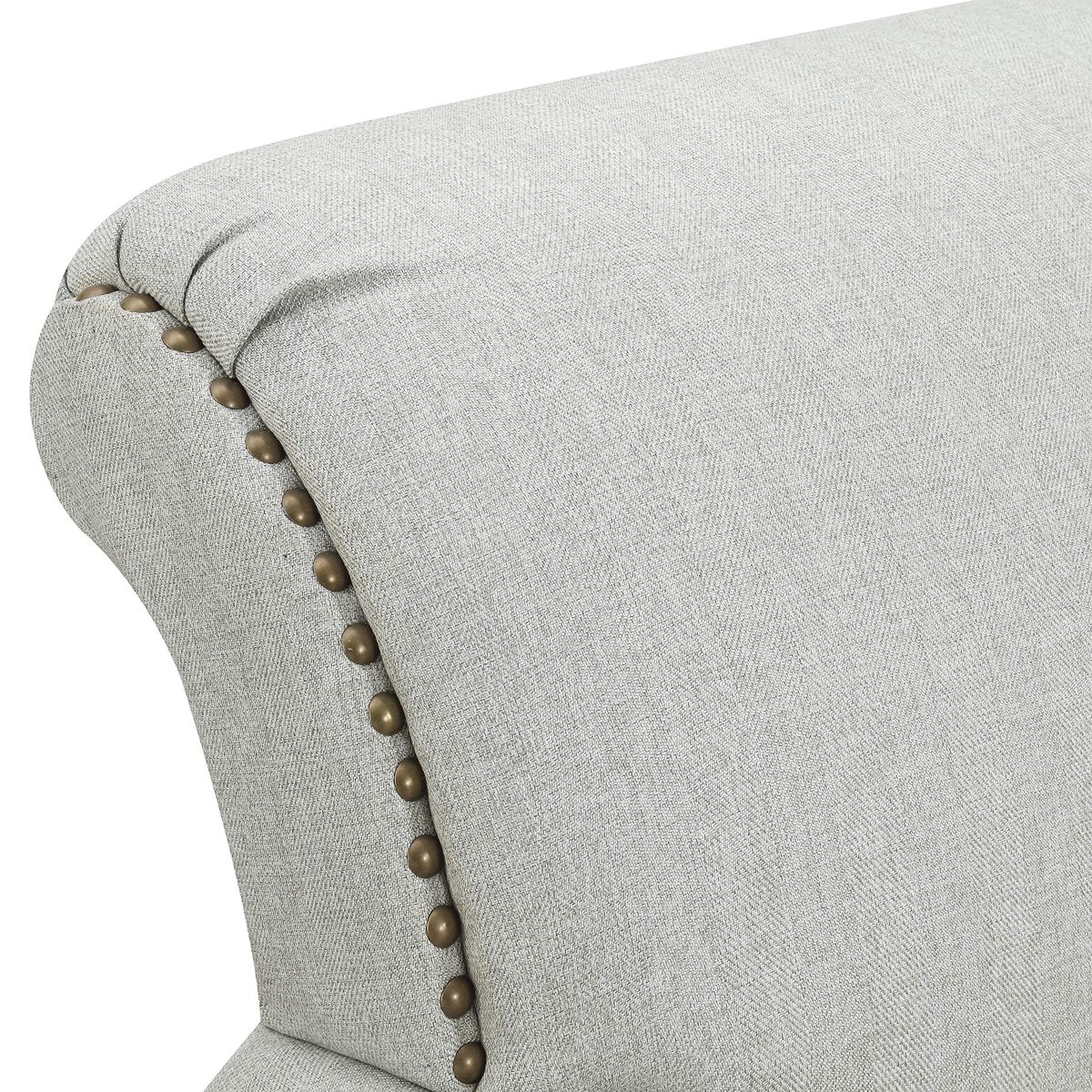 Amazon Brand – Ravenna Home Rolled Arm Nailhead Accent Chair, 35"W