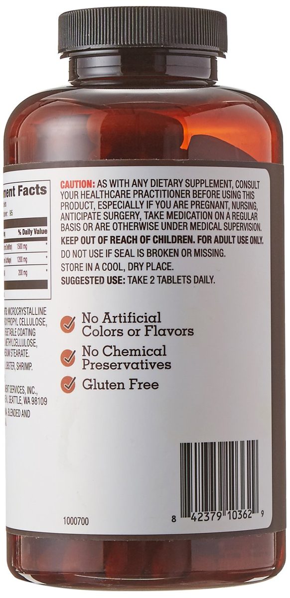 Amazon Elements Glucosamine Complex, Glucosamine Chondroitin MSM, 190 Tablets, 3 month supply