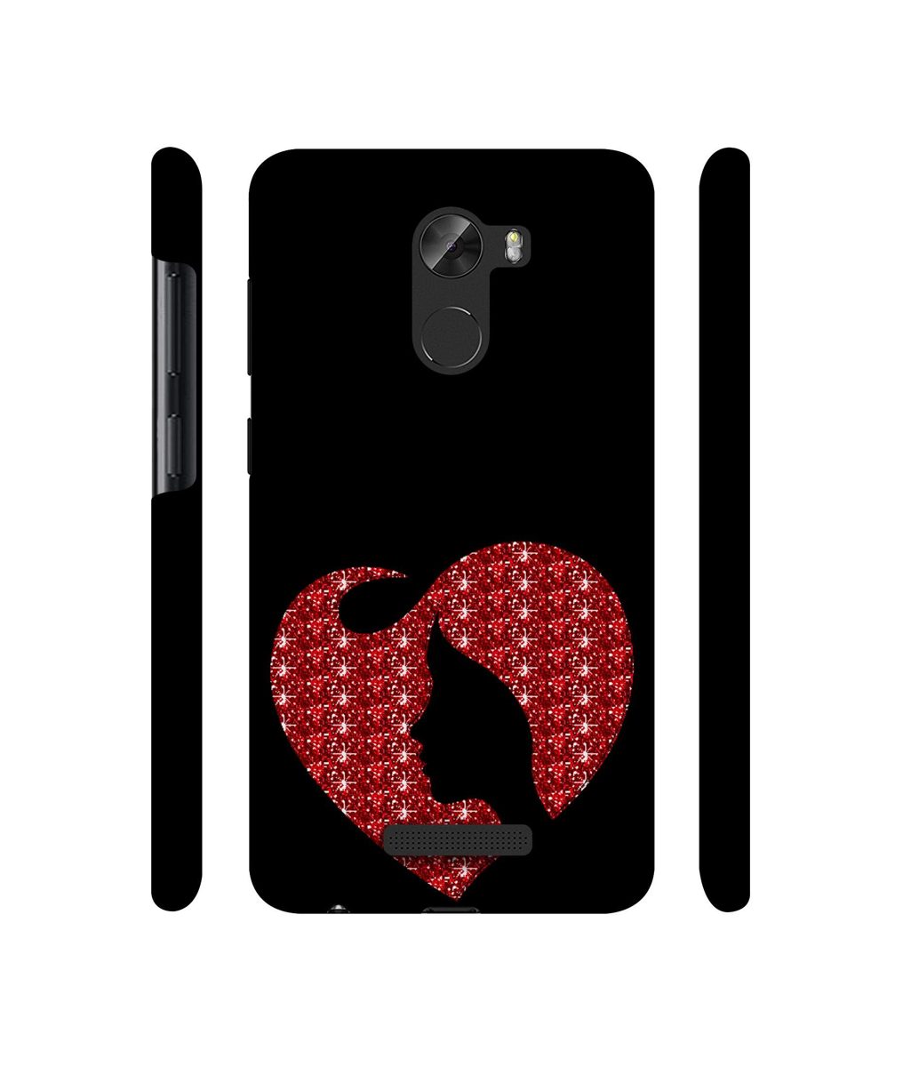 Amazon Brand - Solimo Designer Heart Shape Lady with Glitter 3D Printed Hard Back Case Mobile Cover for Gionee A1 Lite