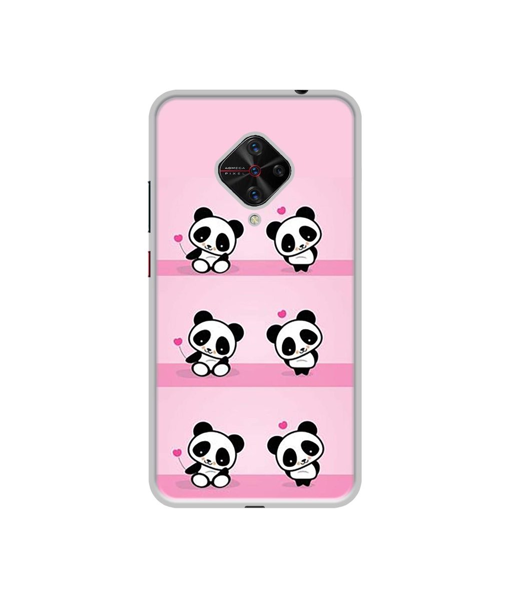 Amazon Brand - Solimo Designer Panda Pattern UV Printed Soft Back Case Mobile Cover for Vivo S1 Pro