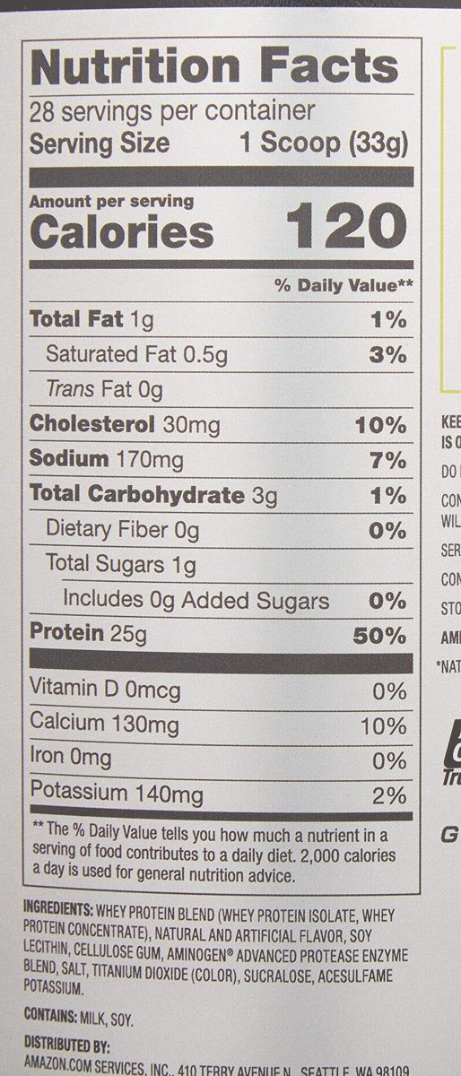 OWN PWR 100% Whey Protein Powder, Vanilla Ice Cream, 25 G Protein with Enzymes, 2 Pound (28 Servings)