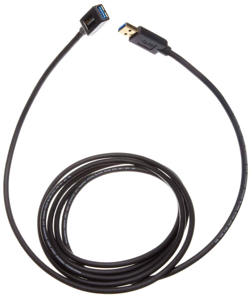 AmazonBasics USB 3.0 Extension Cable - A-Male to A-Female - 9.8 Feet (3.0 Meters)