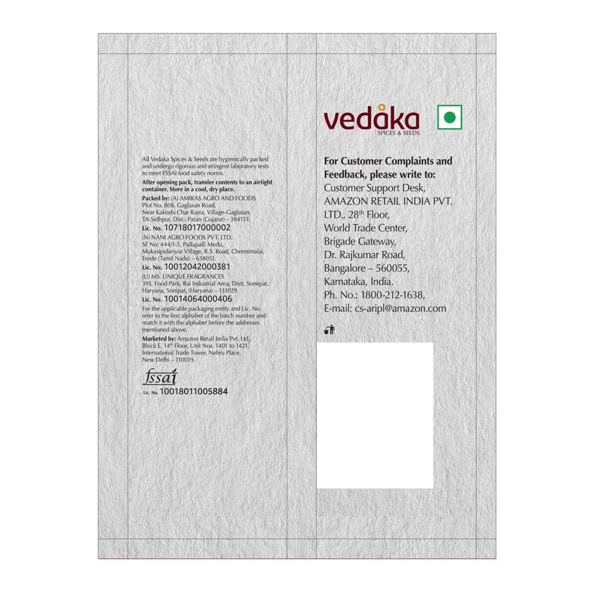 Amazon Brand - Vedaka Black Cardamom (Kaale Elaichi), 100g