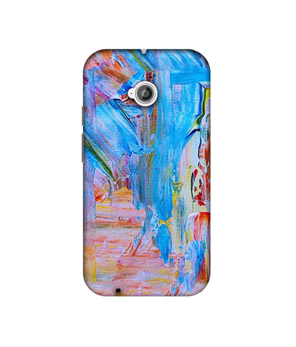 Amazon Brand - Solimo Designer Light Multicolor Canvas 3D Printed Hard Back Case Mobile Cover for Motorola Moto E 2nd Generation