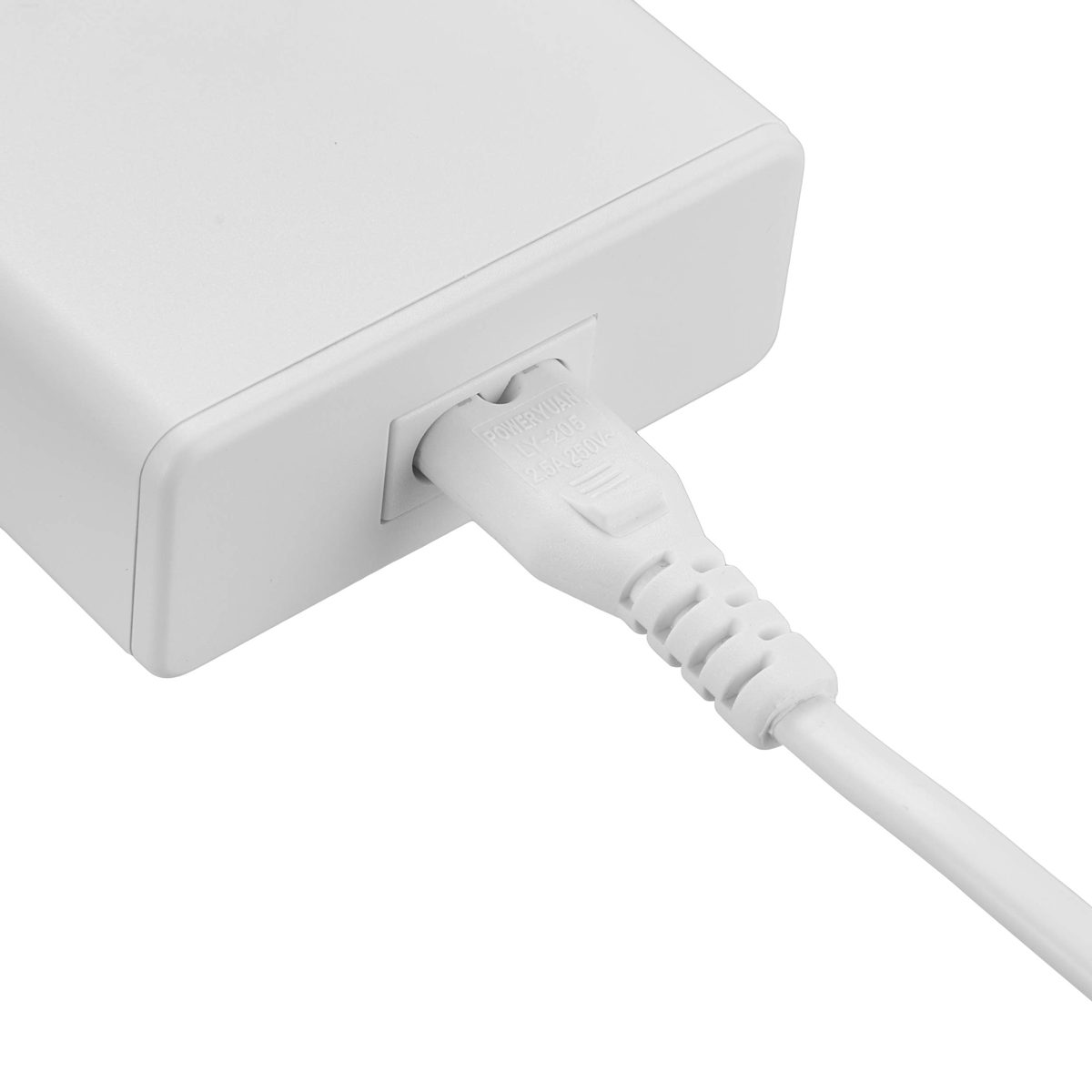 AmazonBasics 5-Port Wall Charger (60W) with 4 USB-A Ports and 1 USB-C Port with 30W Power Delivery - White