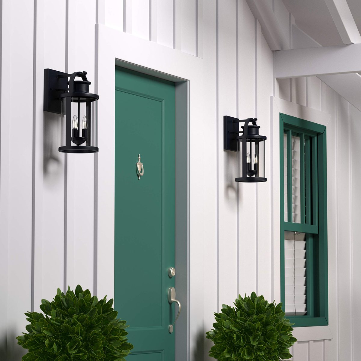 Amazon Brand – Ravenna Home Classic Wall Sconce Light, 18.25"H, Black