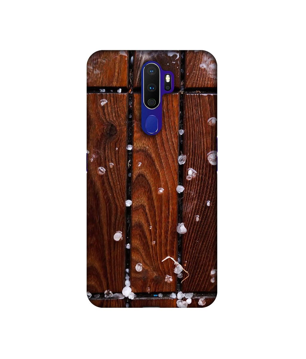 Amazon Brand - Solimo Designer Wood with Snow 3D Printed Hard Back Case Mobile Cover for Oppo A9 (2020)