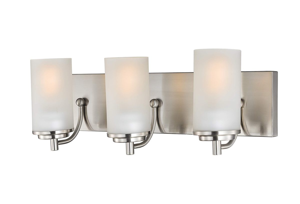 Amazon Brand – Ravenna Home 5-Piece Vanity Wall Sconce Light with Bathroom Hardware Set, 7"H, Brushed Nickel