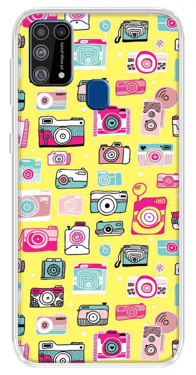 Amazon Brand - Solimo Designer Multicolor Clip Art Vector Printed Soft Back Case Mobile Cover for Samsung Galaxy M31