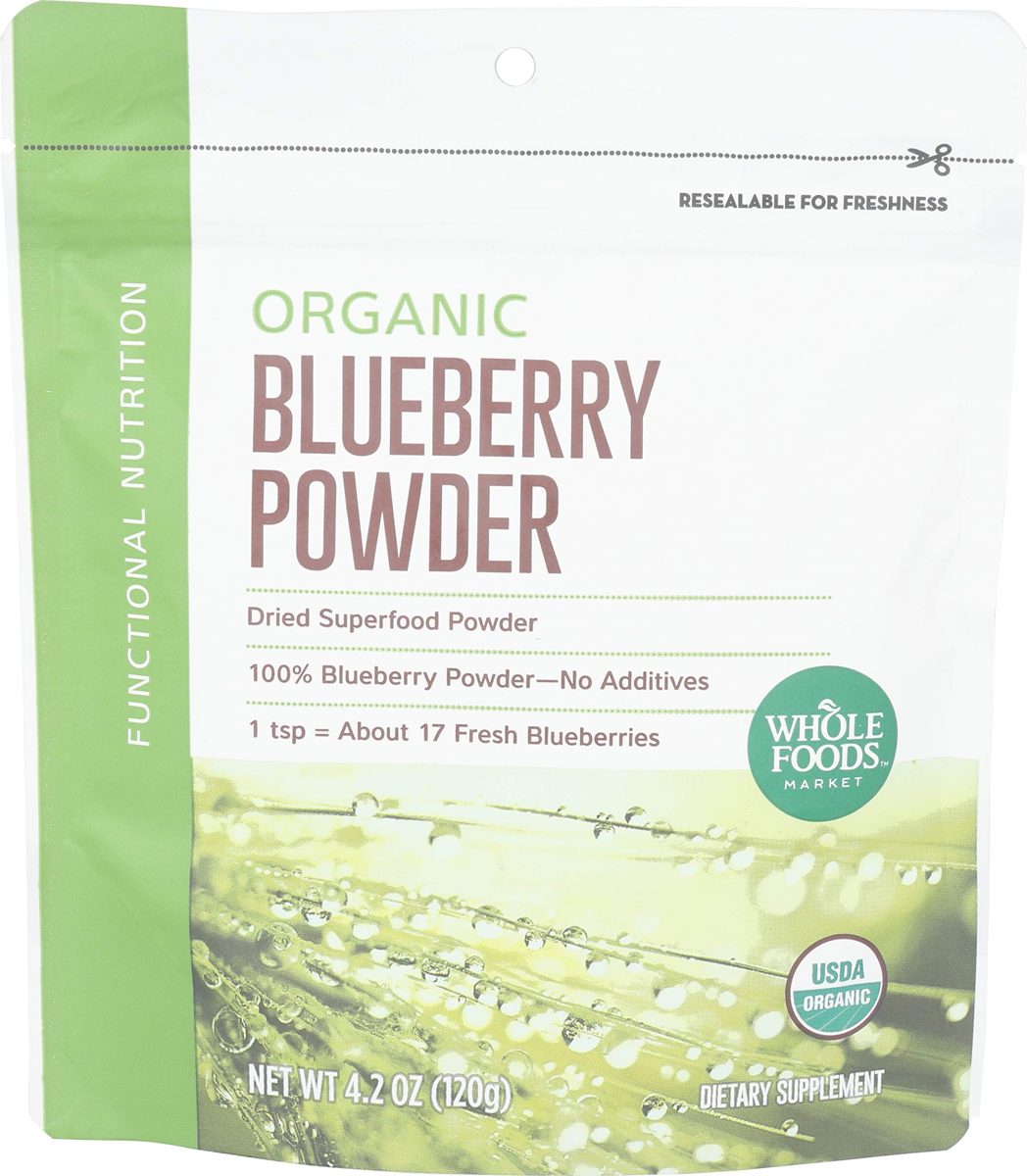 Whole Foods Market, Powder Blueberry Organic, 4.2 Ounce