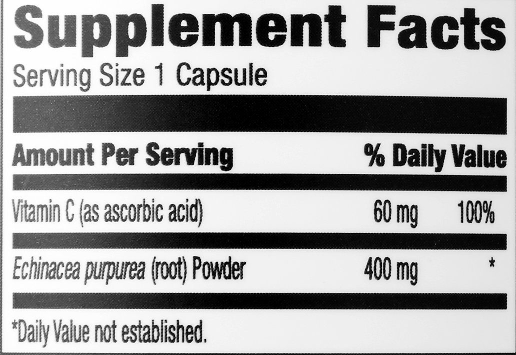 Amazon Elements Vitamin C 60mg with Echinacea 400mg, Vegan, 130 Capsules, 4 month supply