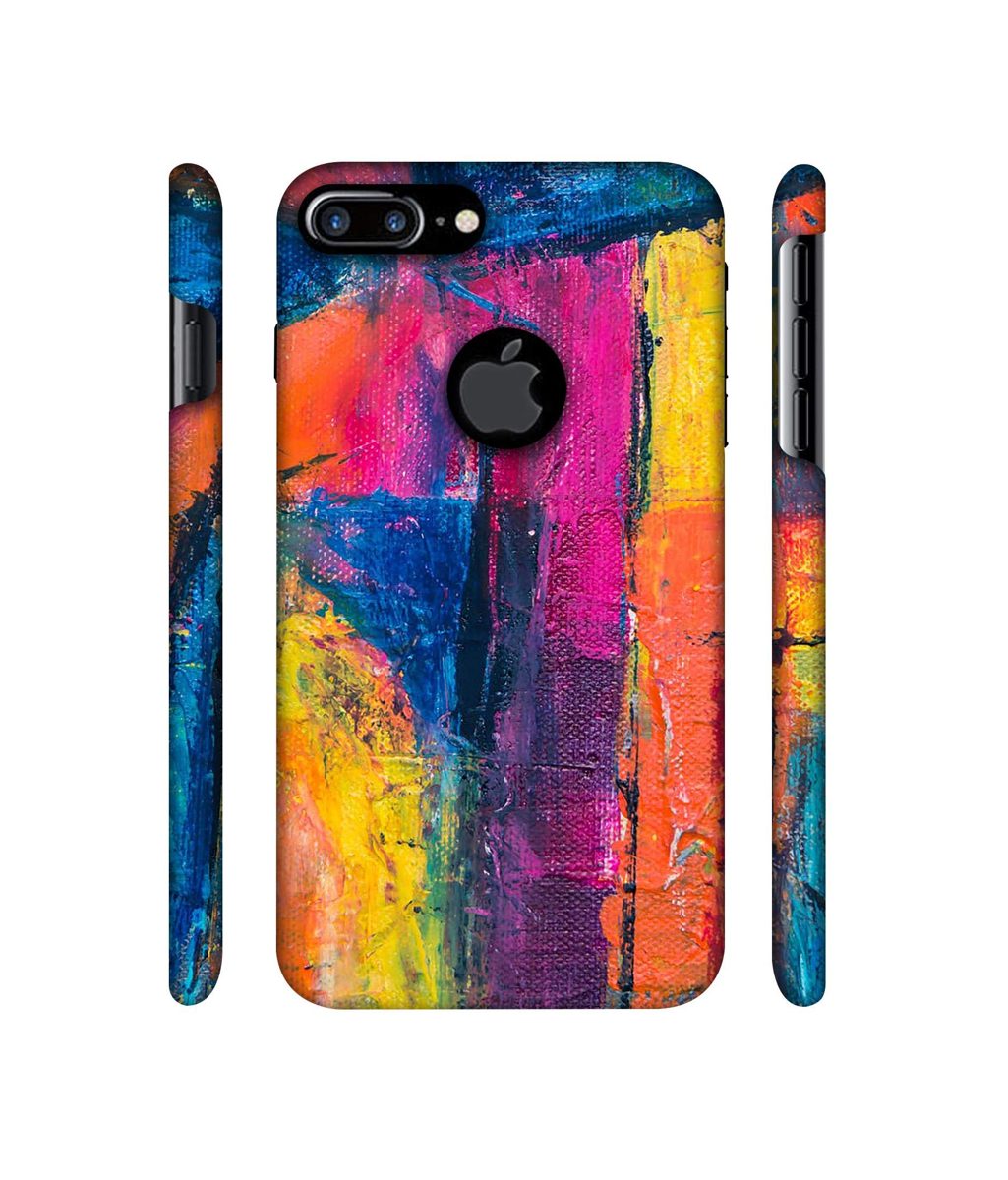 Amazon Brand - Solimo Designer Color Mash On Canvas 3D Printed Hard Back Case Mobile Cover for Apple iPhone 7 Plus (Logo Cut)