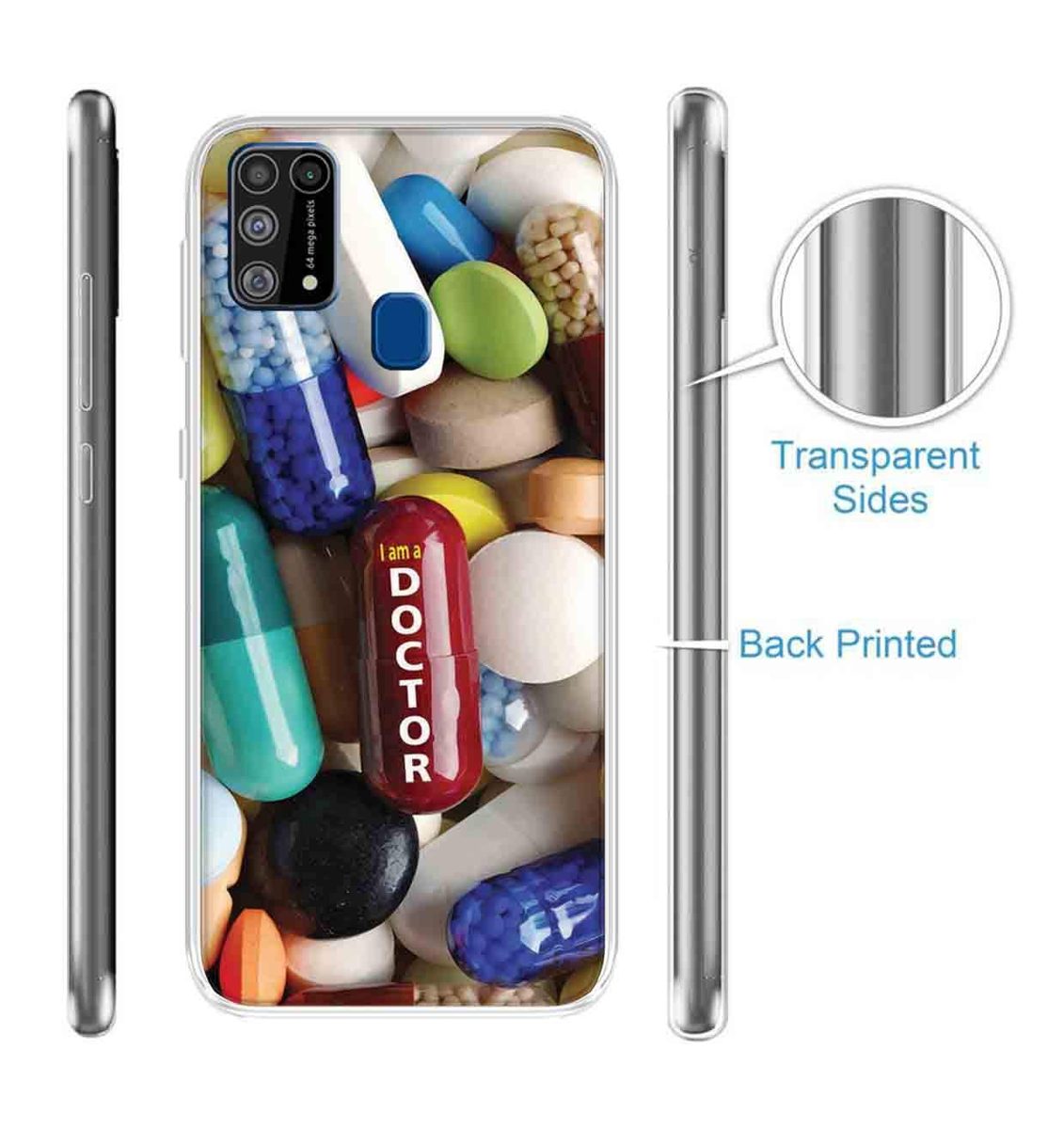 Amazon Brand - Solimo Designer Multicolor Capsule Pattern Printed Soft Back Case Mobile Cover for Samsung Galaxy M31