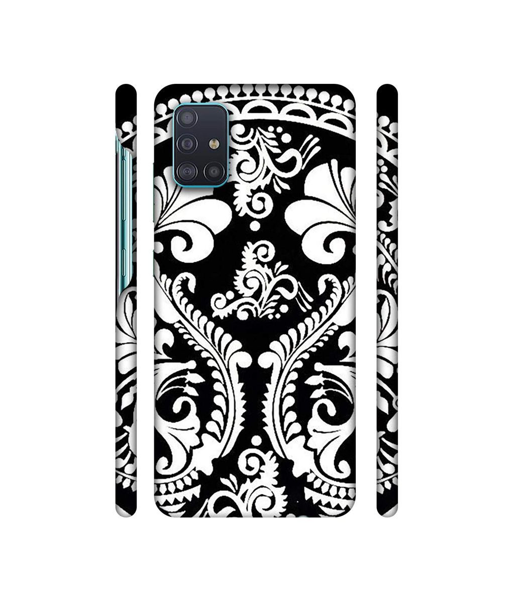 Amazon Brand - Solimo Designer Round White Rangoli 3D Printed Hard Back Case Mobile Cover for Samsung Galaxy A51