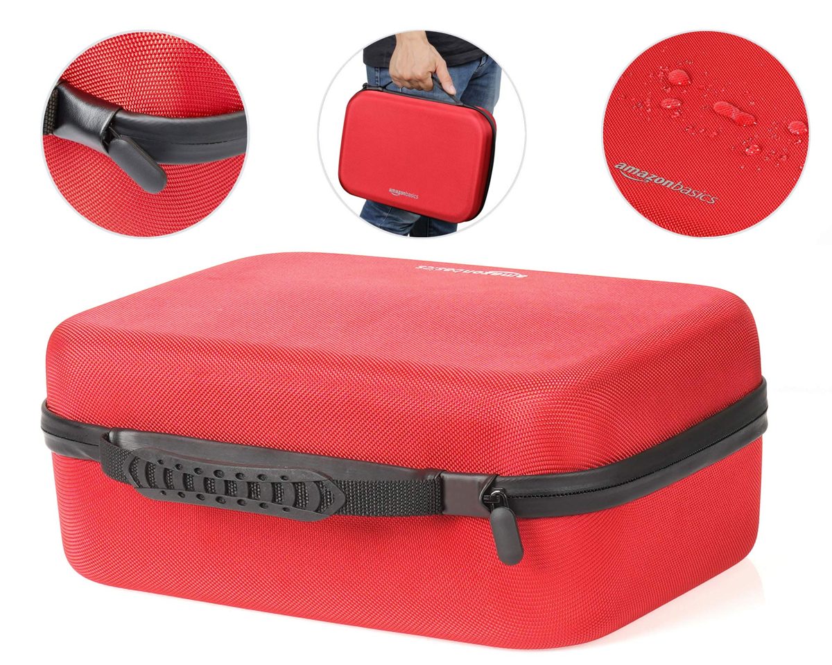 AmazonBasics Travel and Storage Case for Nintendo Switch - Red