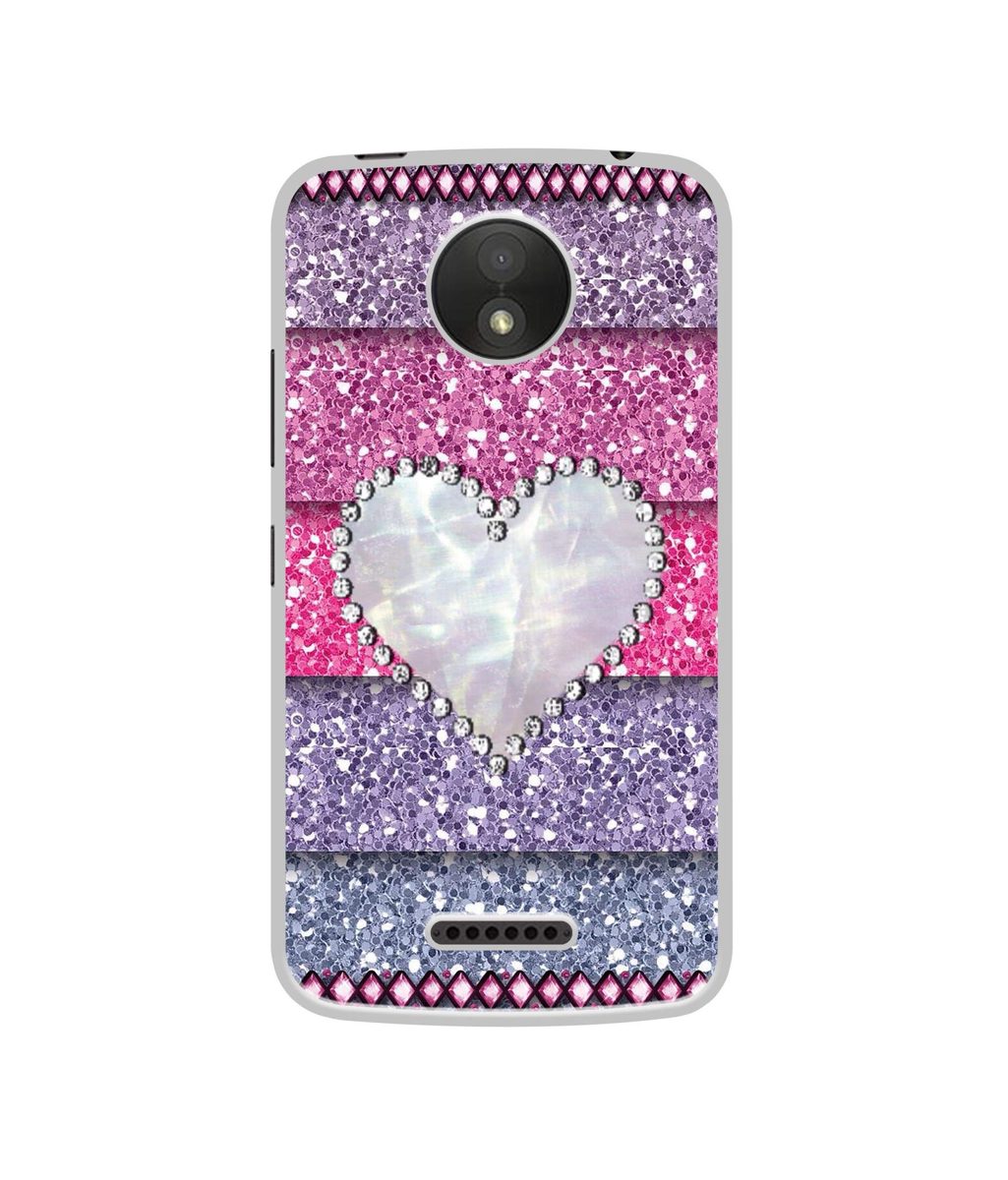 Amazon Brand - Solimo Designer Stone Heart UV Printed Soft Back Case Mobile Cover for Motorola Moto C Plus