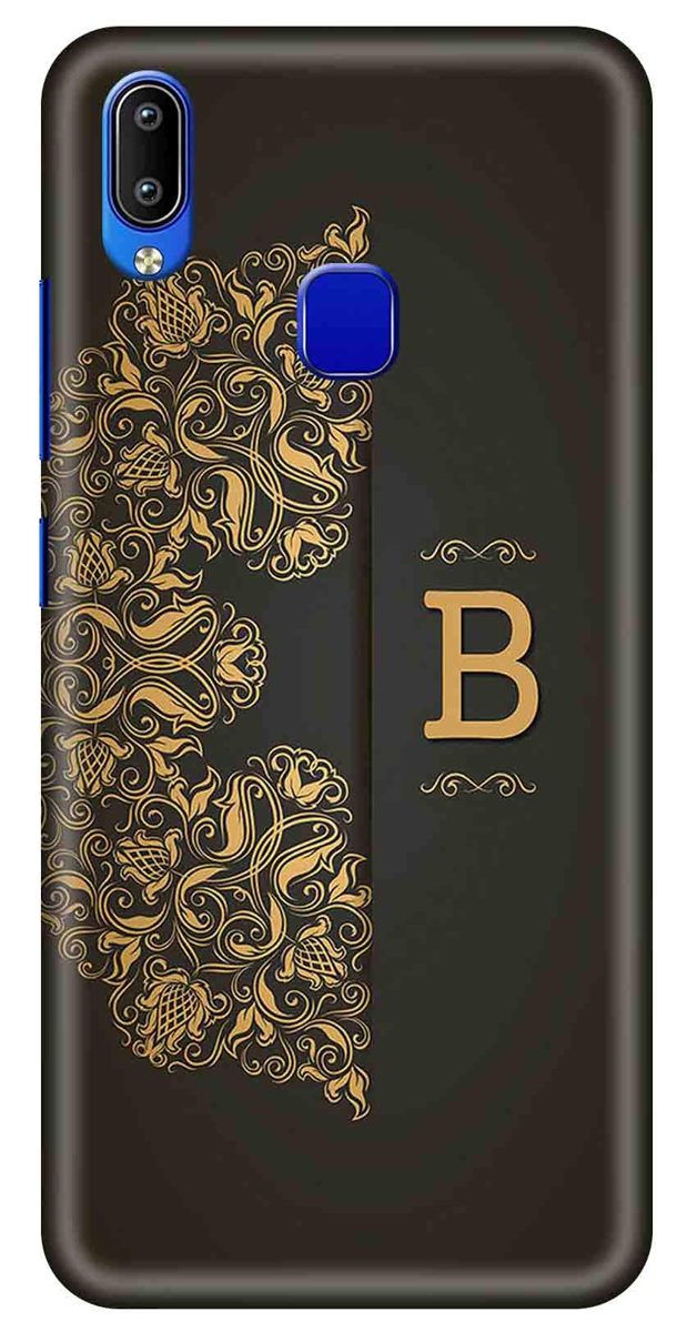 Amazon Brand - Solimo Designer Black Pattern Alphabet-B 3D Printed Hard Back Case Mobile Cover for Vivo Y93