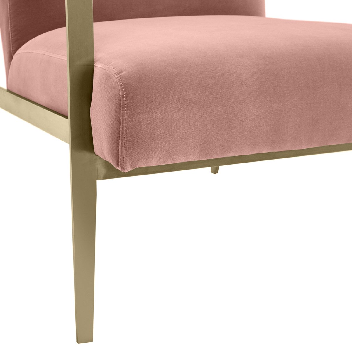 Amazon Brand – Rivet Clover Modern Glam Velvet Brass Arm Accent Chair, 27.25"W