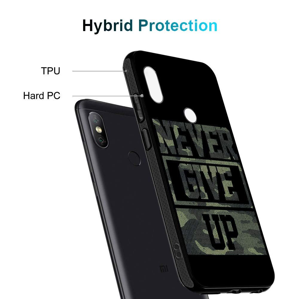 Amazon Brand - Solimo Designer Never Give Up Printed Hard Back Case Mobile Cover for Redmi Note 6 Pro