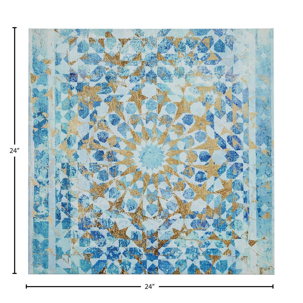 Amazon Brand – Rivet Turquoise Blue Mandala Canvas Print, 24" x 24"