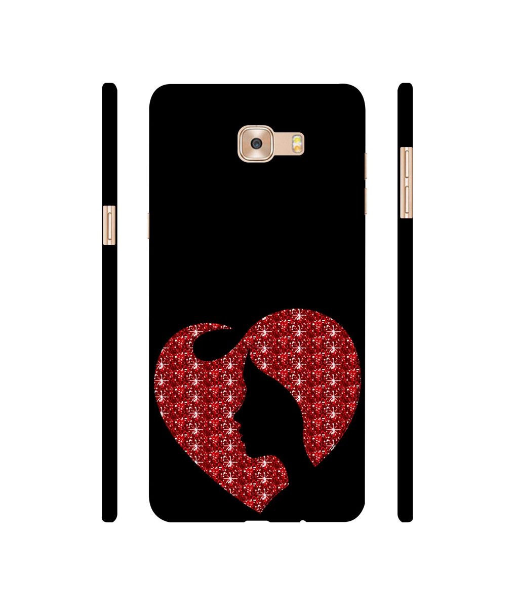 Amazon Brand - Solimo Designer Heart Shape Lady with Glitter 3D Printed Hard Back Case Mobile Cover for Samsung Galaxy C9 Pro