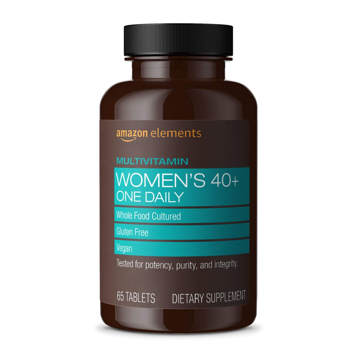 Amazon Elements Women's 40+ One Daily Multivitamin, 66% Whole Food Cultured, Vegan, 65 Tablets, 2month Supply & Men's One Daily Multivitamin, 62% Whole Food Cultured, Vegan, 65 Tablets, 2month Supply