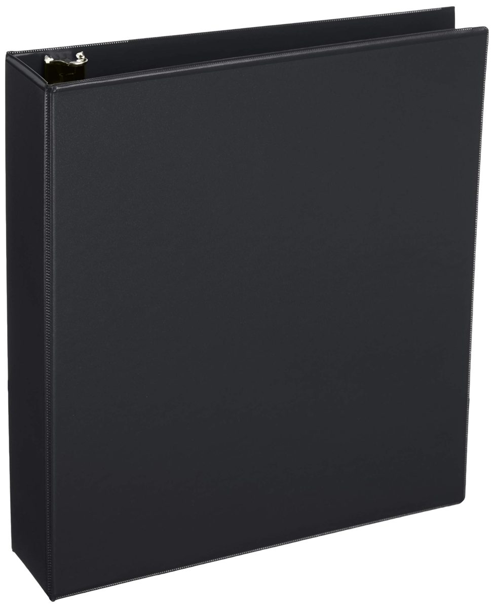 AmazonBasics 2-Inch Round Ring Binder, Black, View, 12-Pack