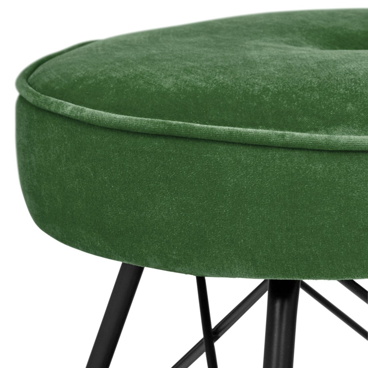 Rivet Stevie Mid-Century Modern Bar Stool, 30"H, Pack of 2, Green