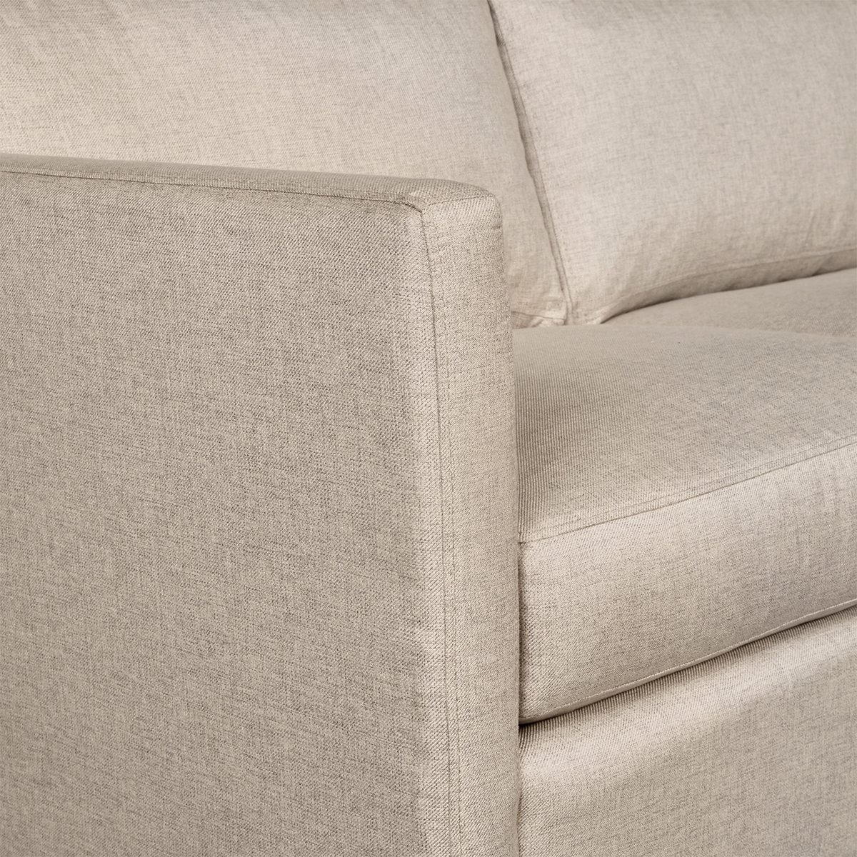 Amazon Brand – Stone & Beam Andover Modern Left L-Sectional Sofa, 124"W, Grey Linen
