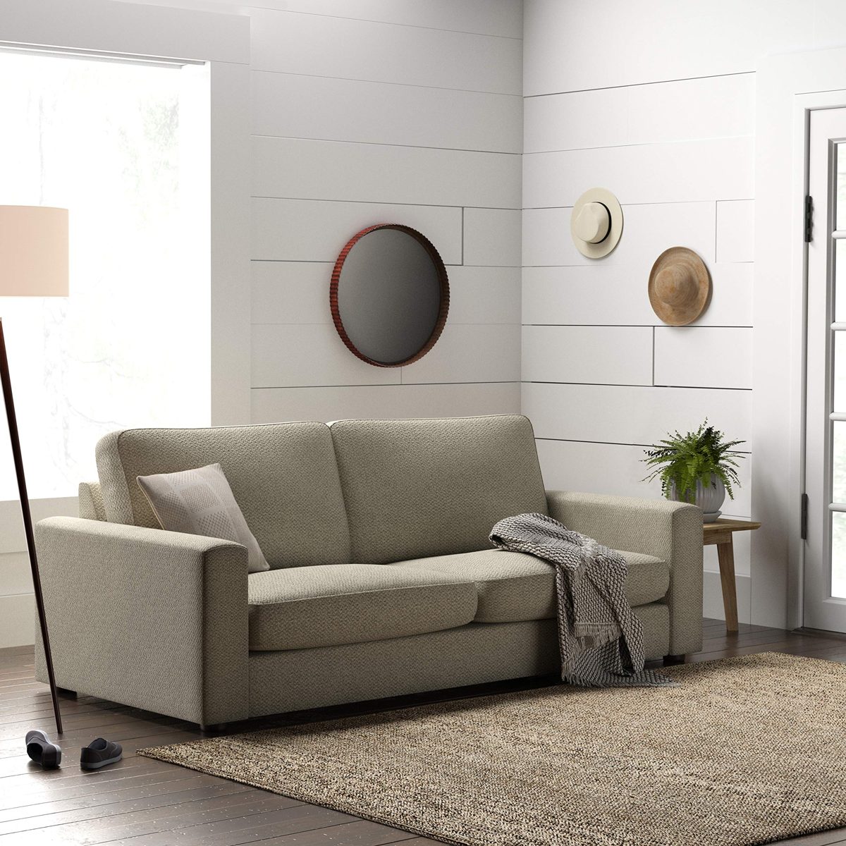 Amazon Brand – Stone & Beam Abigail Sofa Couch, 86"W, Haze