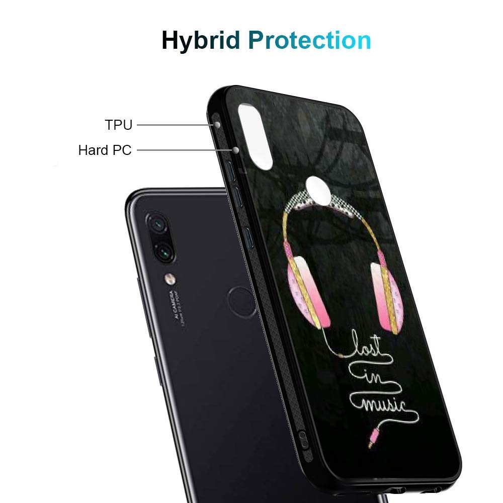 (Renewed) Amazon Brand - Solimo Designer Music Headphone Printed Hard Back Case Mobile Cover for Redmi Note 7 & Redmi Note 7 Pro (D1216)