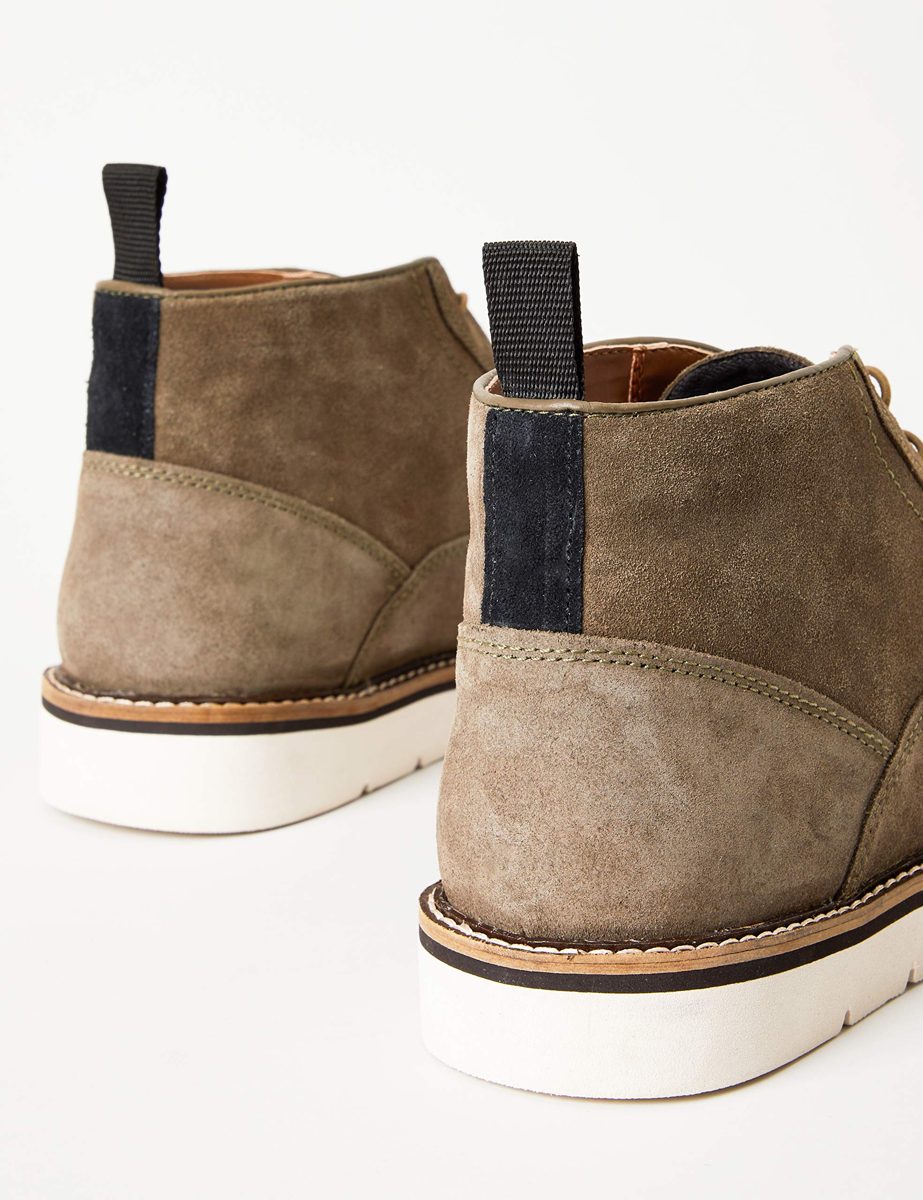 find. Men's Sports Sole Chukka Boots, Green (Khaki), 12 UK