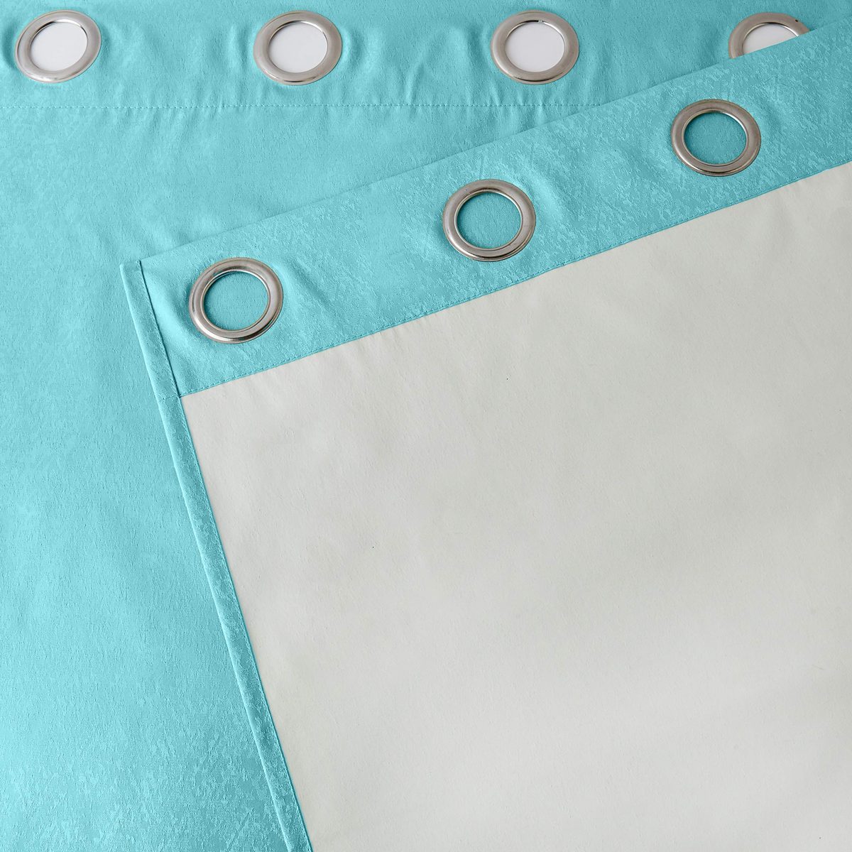 Amazon Brand - Solimo Magnolia Door Curtain, 7 feet - Set of 1 (Turquoise Blue)