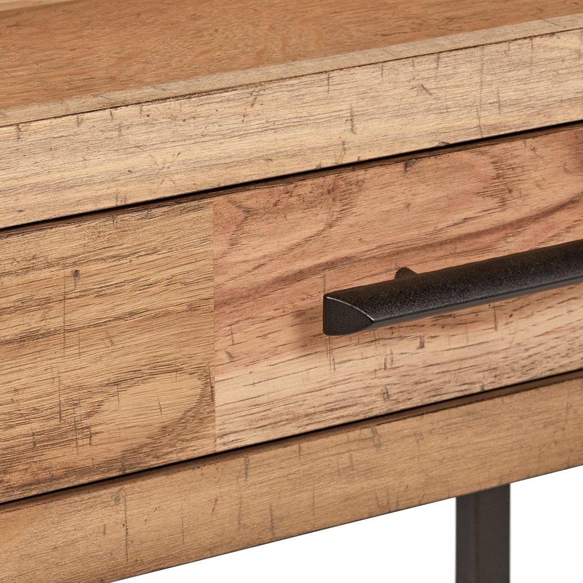 Amazon Brand – Rivet Fisher Rustic Wood Nightstand, 22", Reclaimed-Look Wood