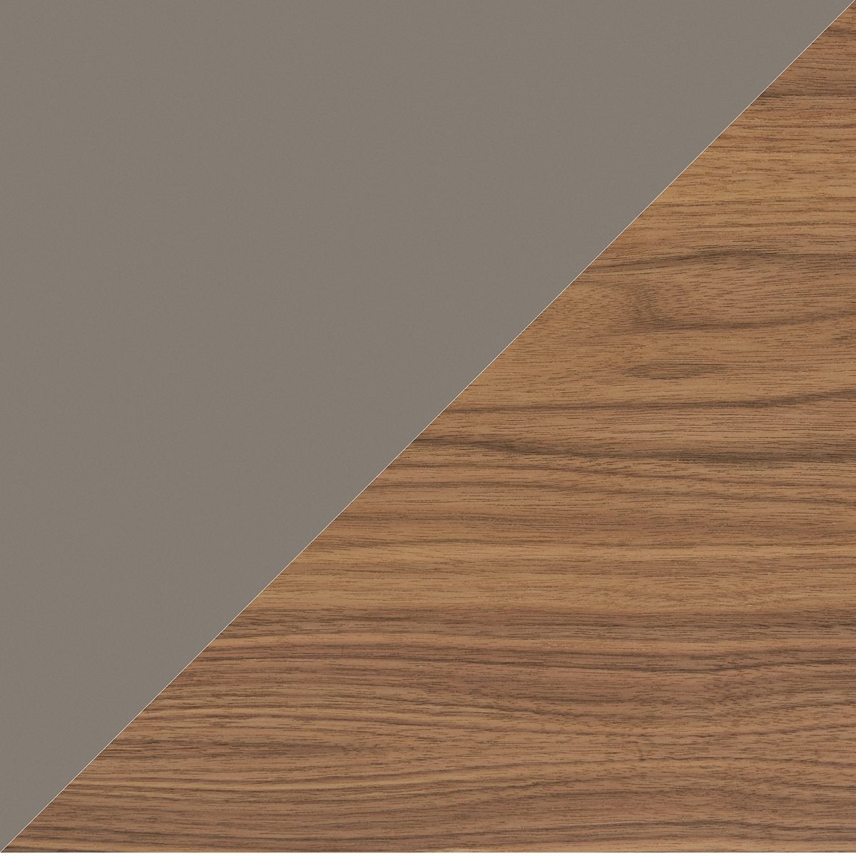 Amazon Brand – Rivet Mid-Century Lacquer Two-Drawer Coffee Table, Grey and Walnut