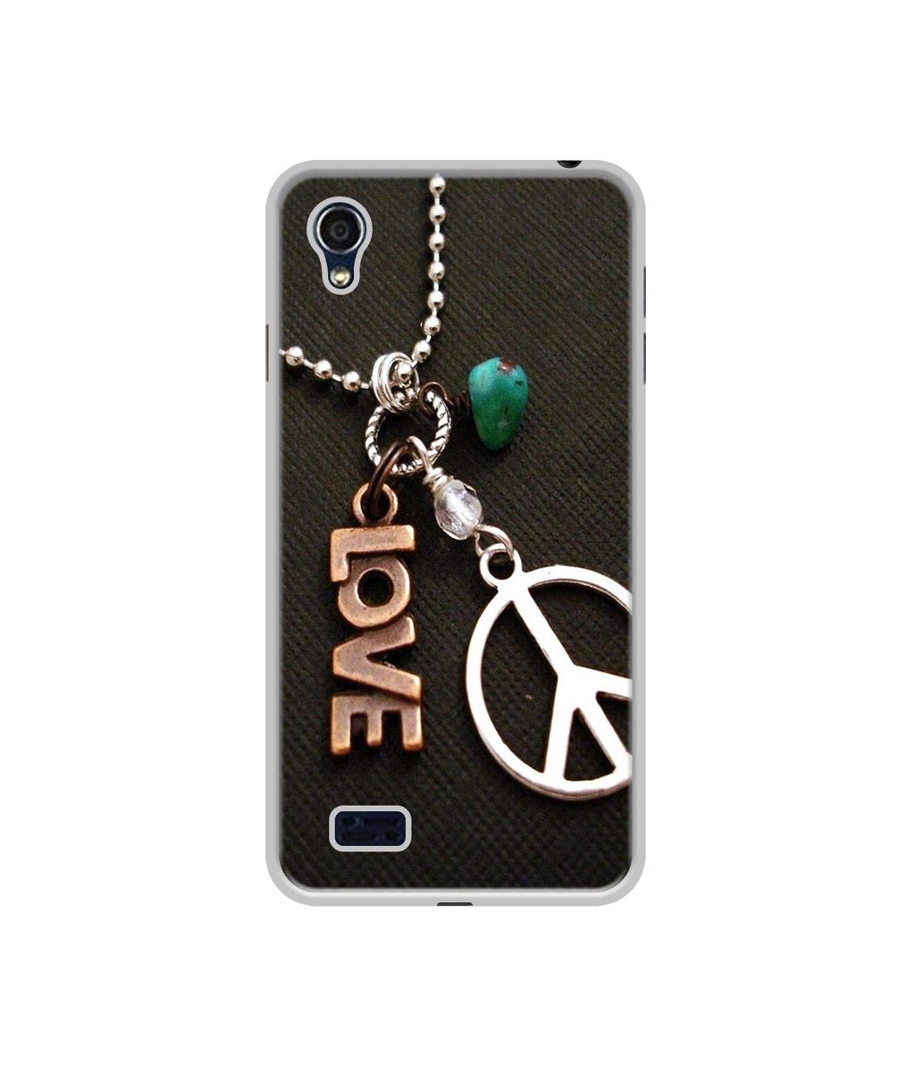 Amazon Brand - Solimo Designer Love and Peace UV Printed Soft Back Case Mobile Cover for Vivo Y11
