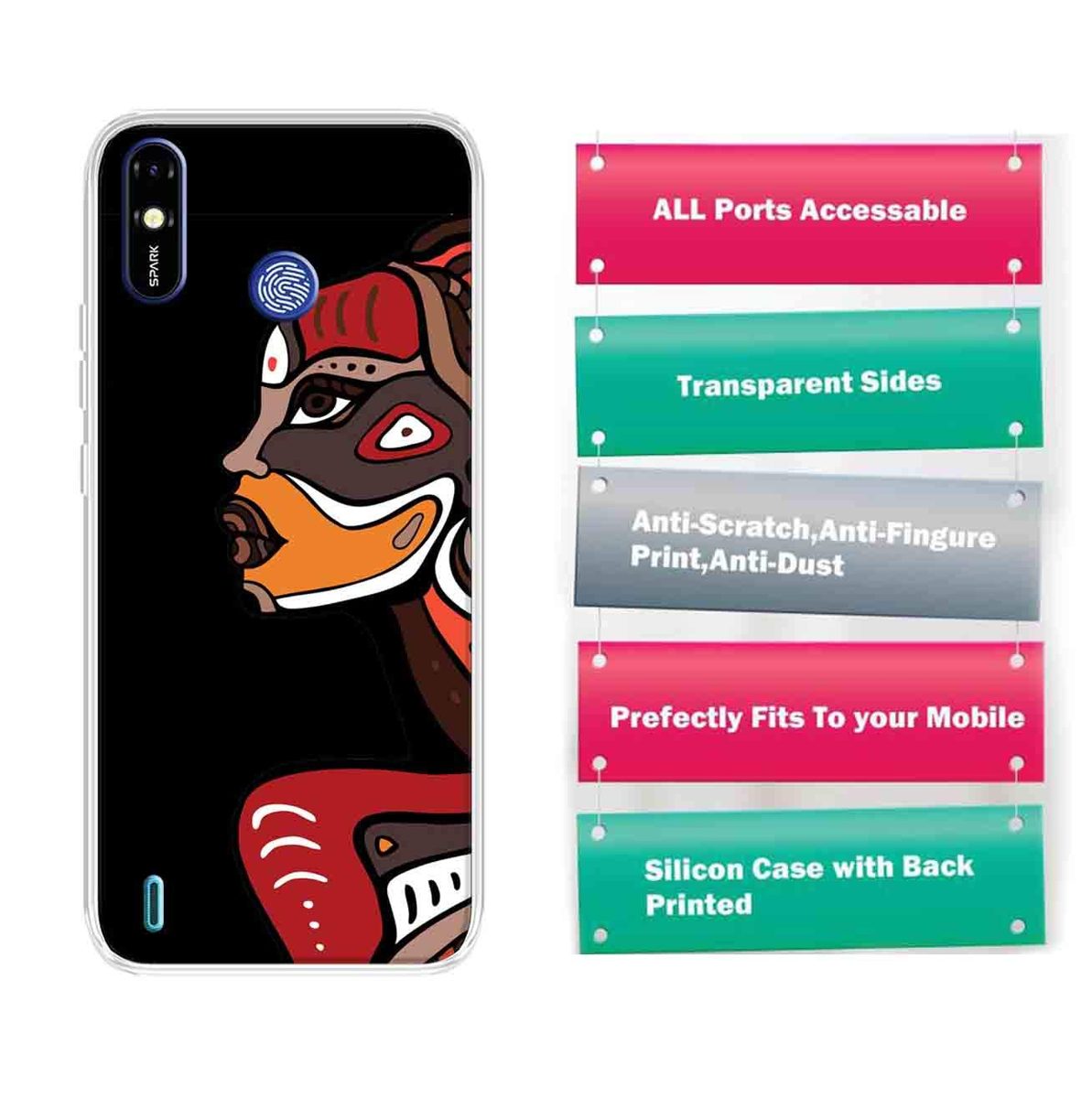 Amazon Brand - Solimo Designer Multicolor Cartoon Printed Soft Back Case Mobile Cover for Tecno Spark Go Plus