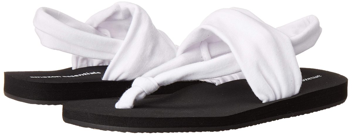 Amazon Essentials Women's Delia Sandal, White, 13 Medium US