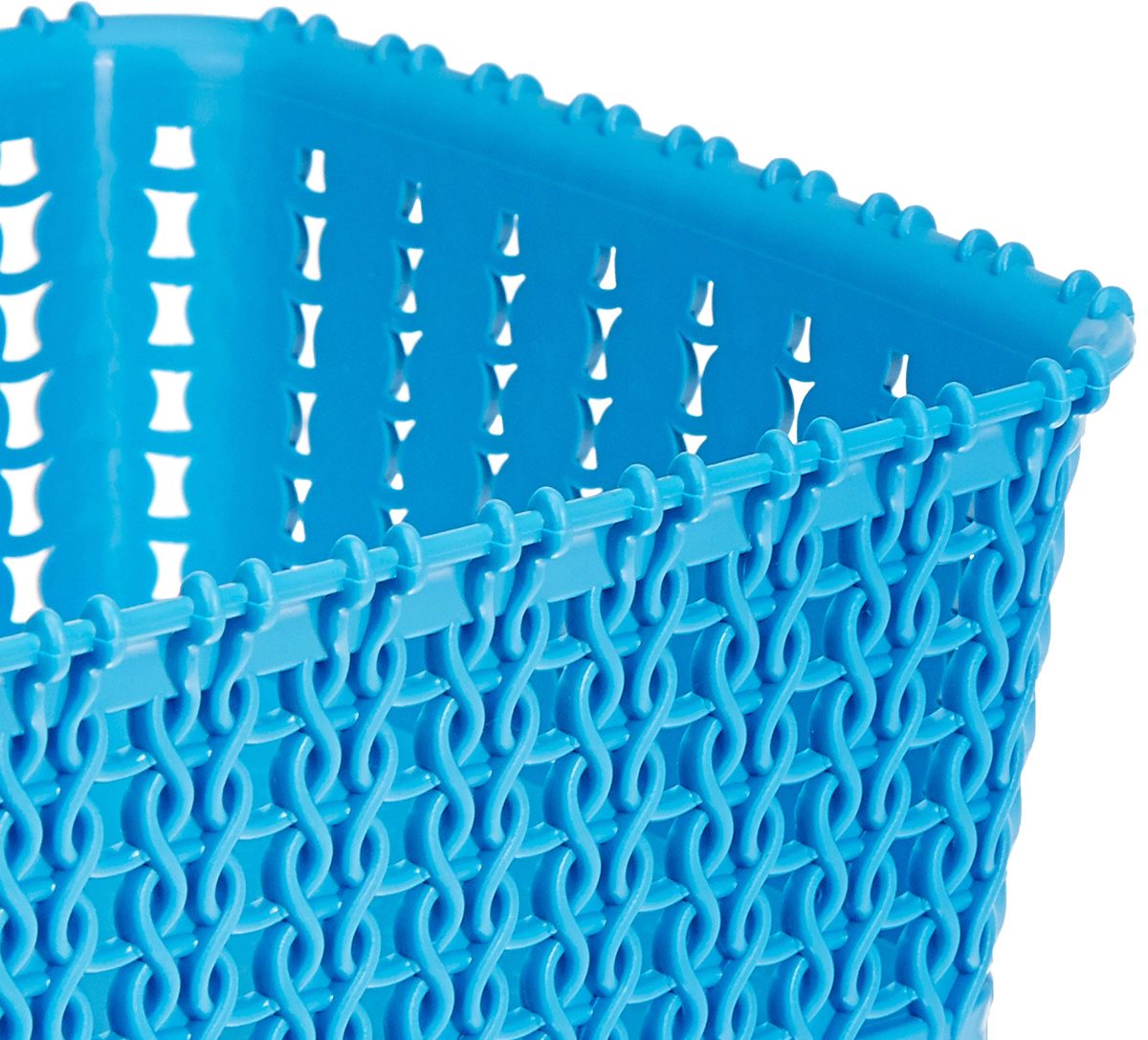Amazon Brand - Solimo Storage Basket, Set of 4, Small, Blue
