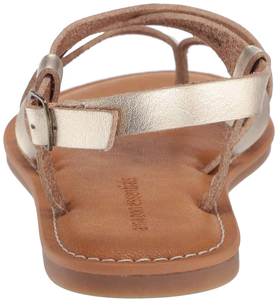 Amazon Essentials Women's Casual Strappy Sandal, Gold, 11 B US