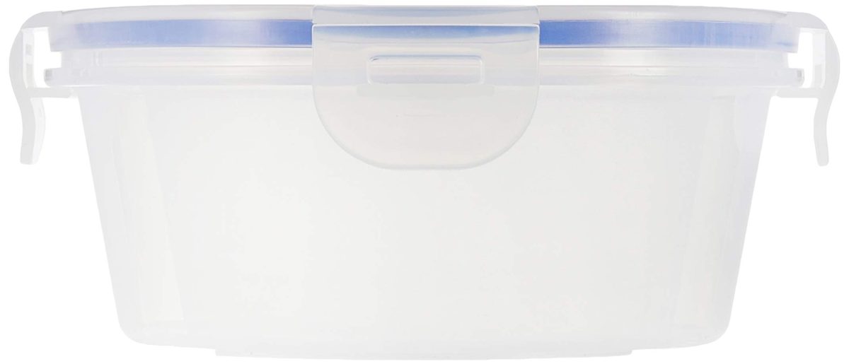 Amazon Brand - Solimo 3-Piece Airtight Plastic Kitchen Storage Container Set, 500ml, Blue