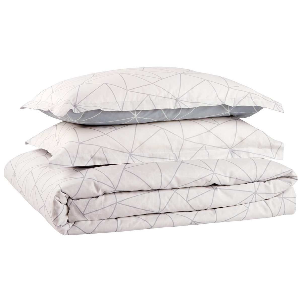 Rivet Triangle Geometric Pattern Cotton Duvet Comforter Cover Set